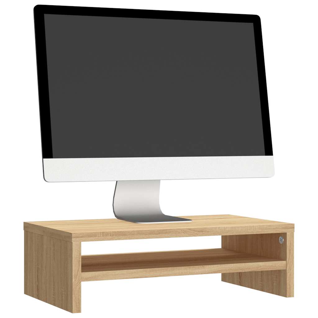Stalak za monitor boja hrasta 42 x 24 x 13 cm konstruirano drvo