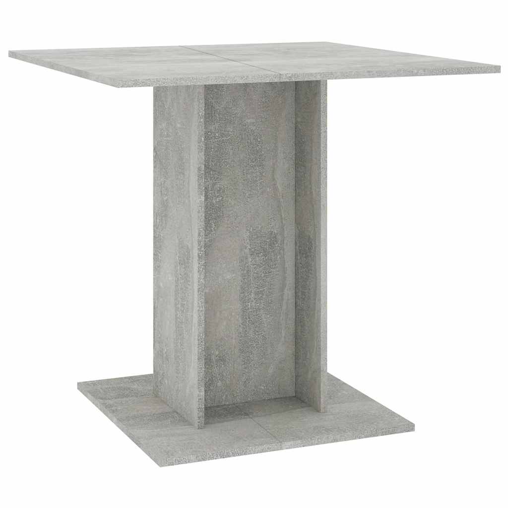 Blagovaonski stol boja betona 80 x 80 x 75 cm konstruirano drvo