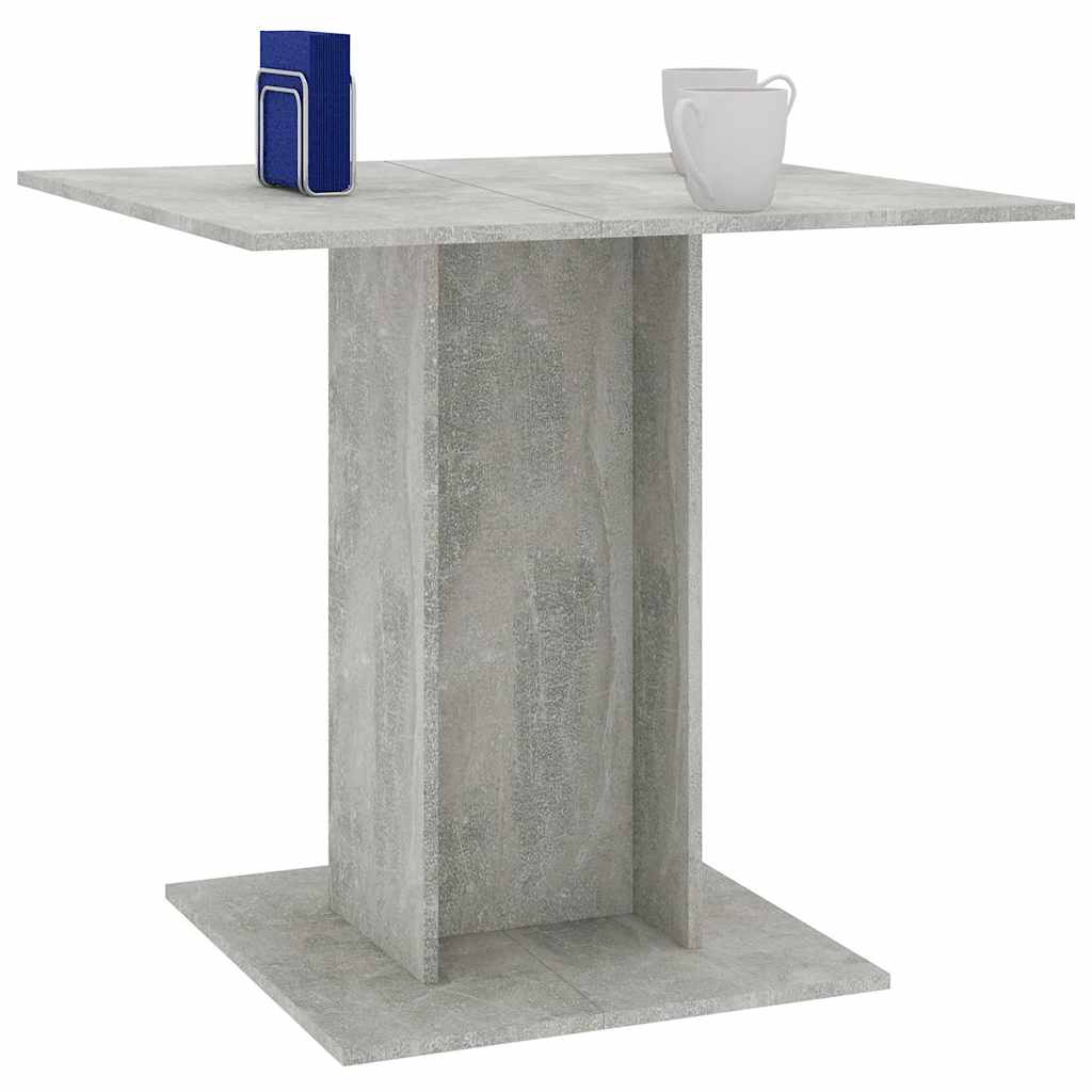 Blagovaonski stol boja betona 80 x 80 x 75 cm konstruirano drvo