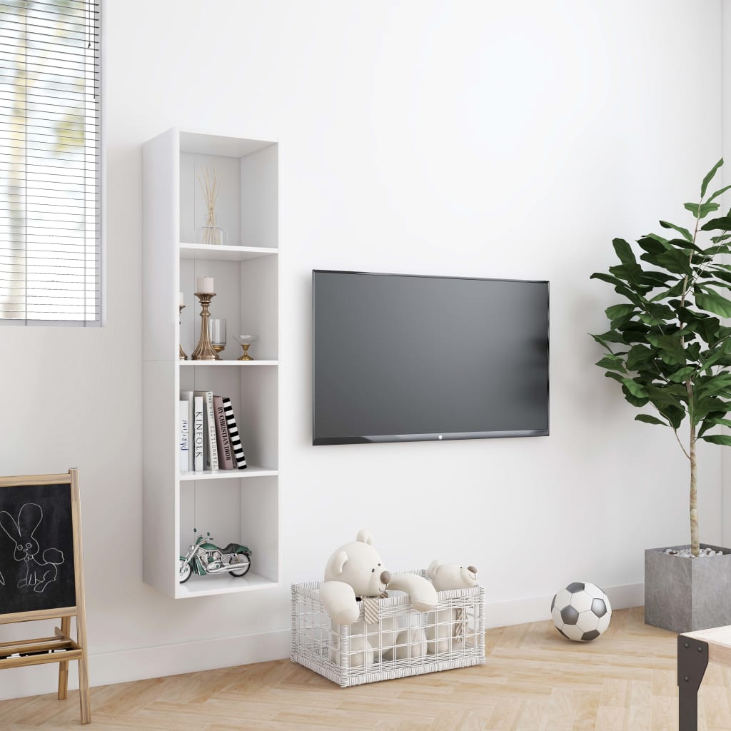 Ormarić za knjige/TV bijeli 143 x 30 x 36 cm