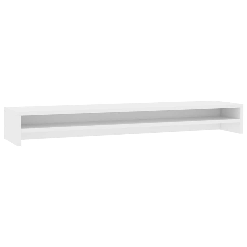 Stalak za monitor bijeli 100 x 24 x 13 cm konstruirano drvo