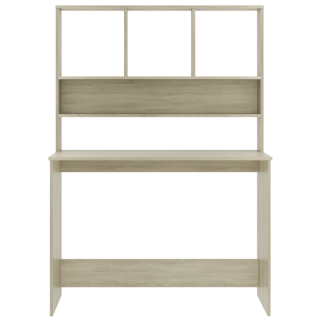 Radni stol s policama boja hrasta sonome 110x45x157 cm iverica