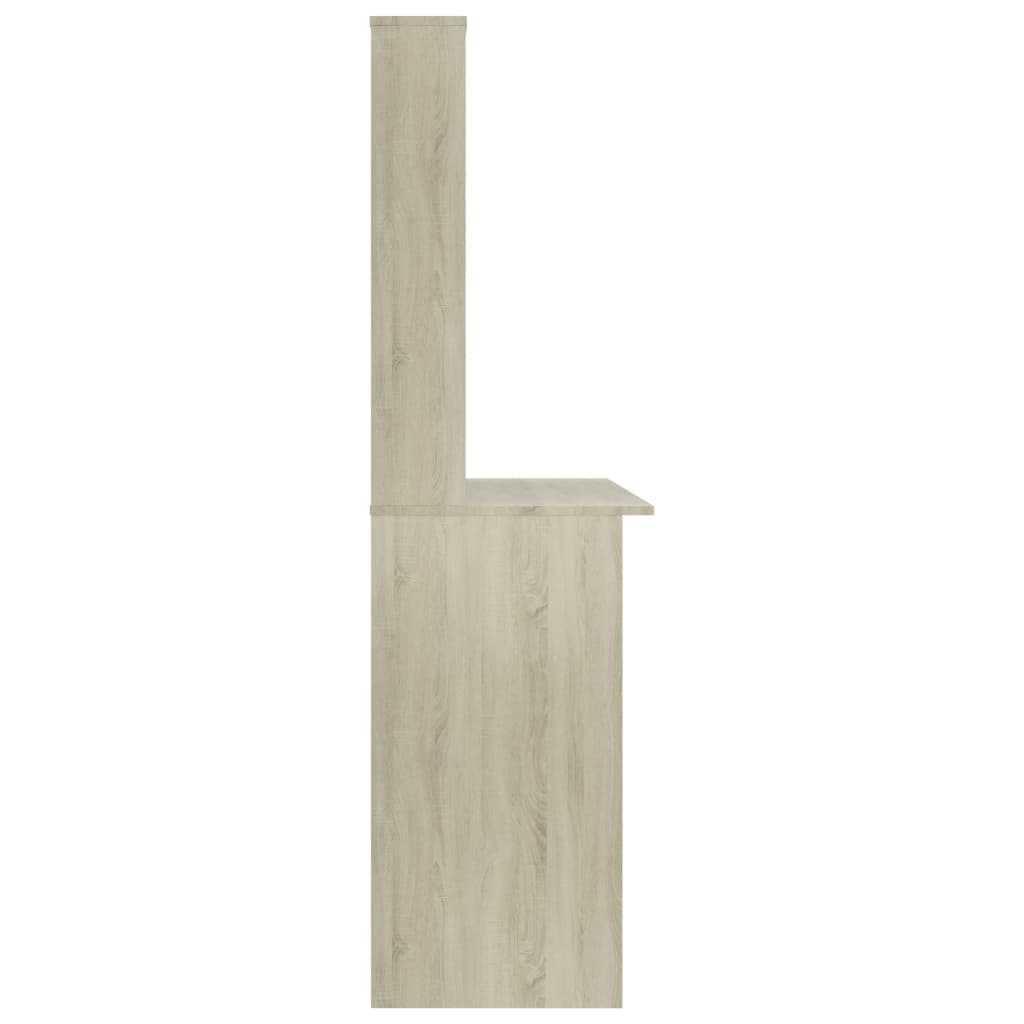 Radni stol s policama boja hrasta sonome 110x45x157 cm iverica
