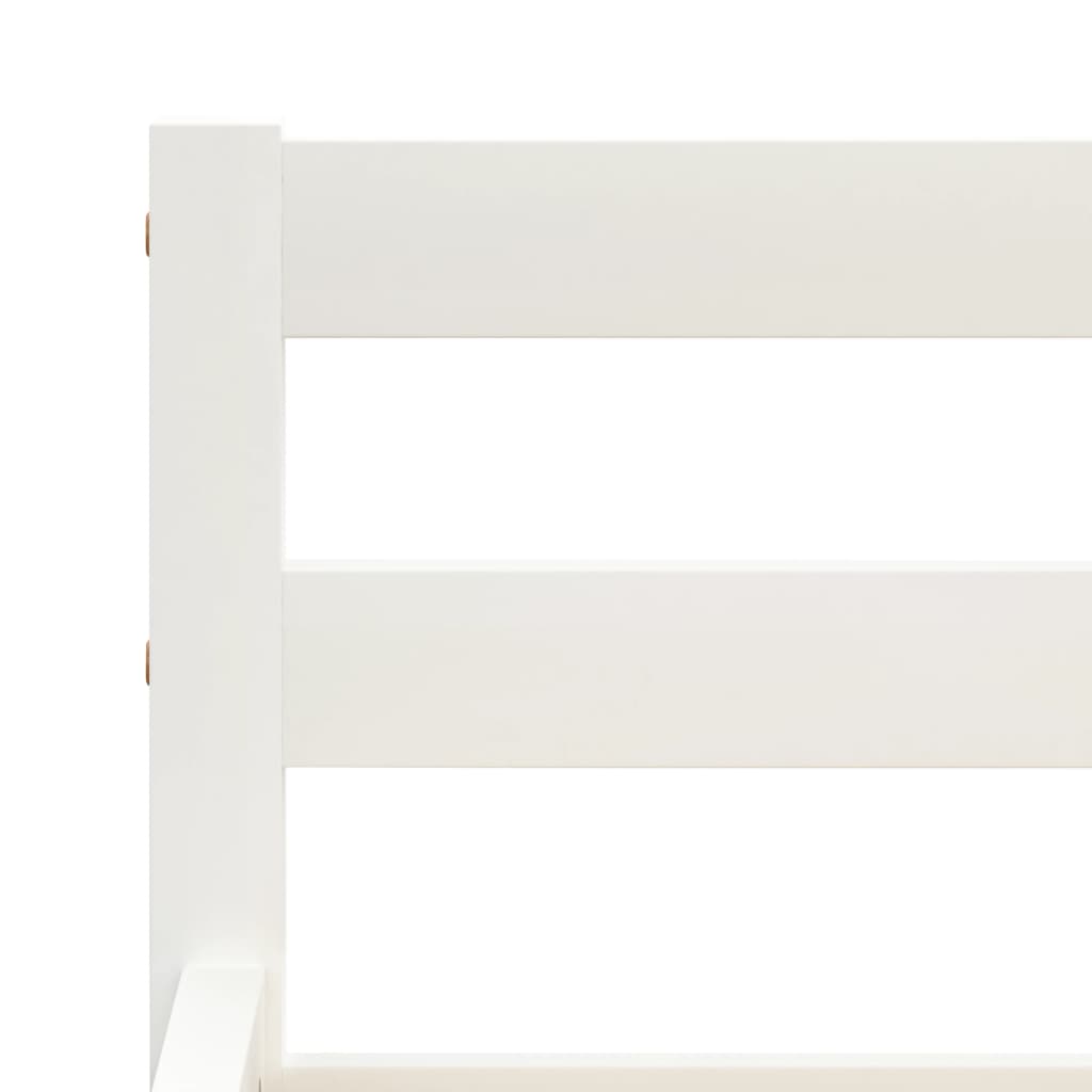 Okvir za krevet od masivne borovine bijeli 180 x 200 cm