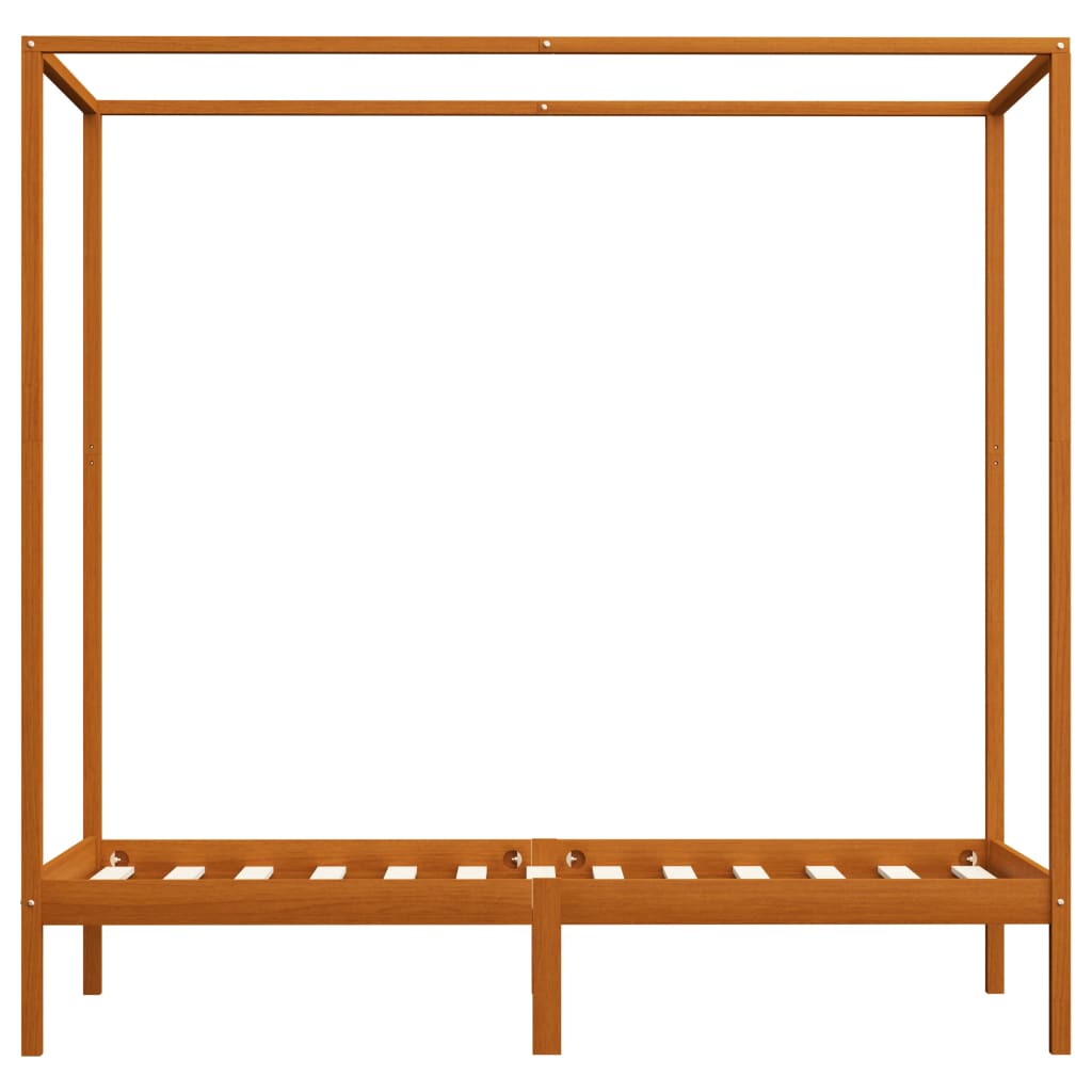 Okvir za krevet s baldahinom od borovine boja meda 100 x 200 cm
