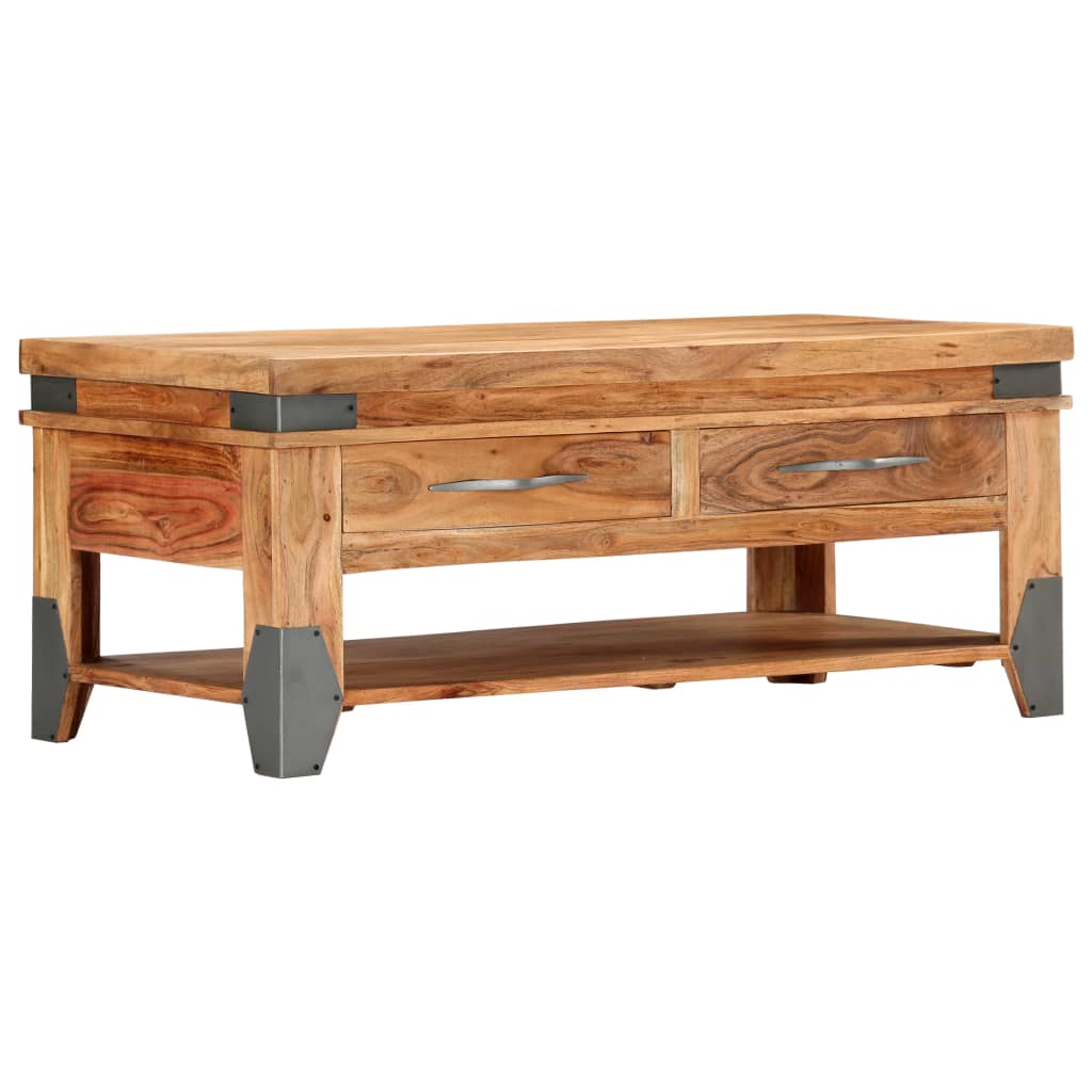 Stolić za kavu od masivnog bagremovog drva 110 x 52 x 45 cm