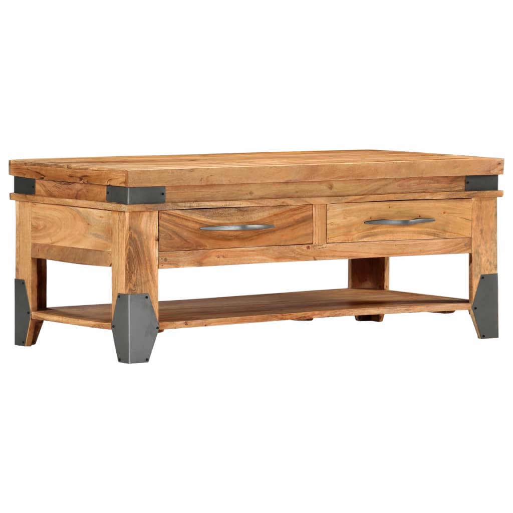 Stolić za kavu od masivnog bagremovog drva 110 x 52 x 45 cm