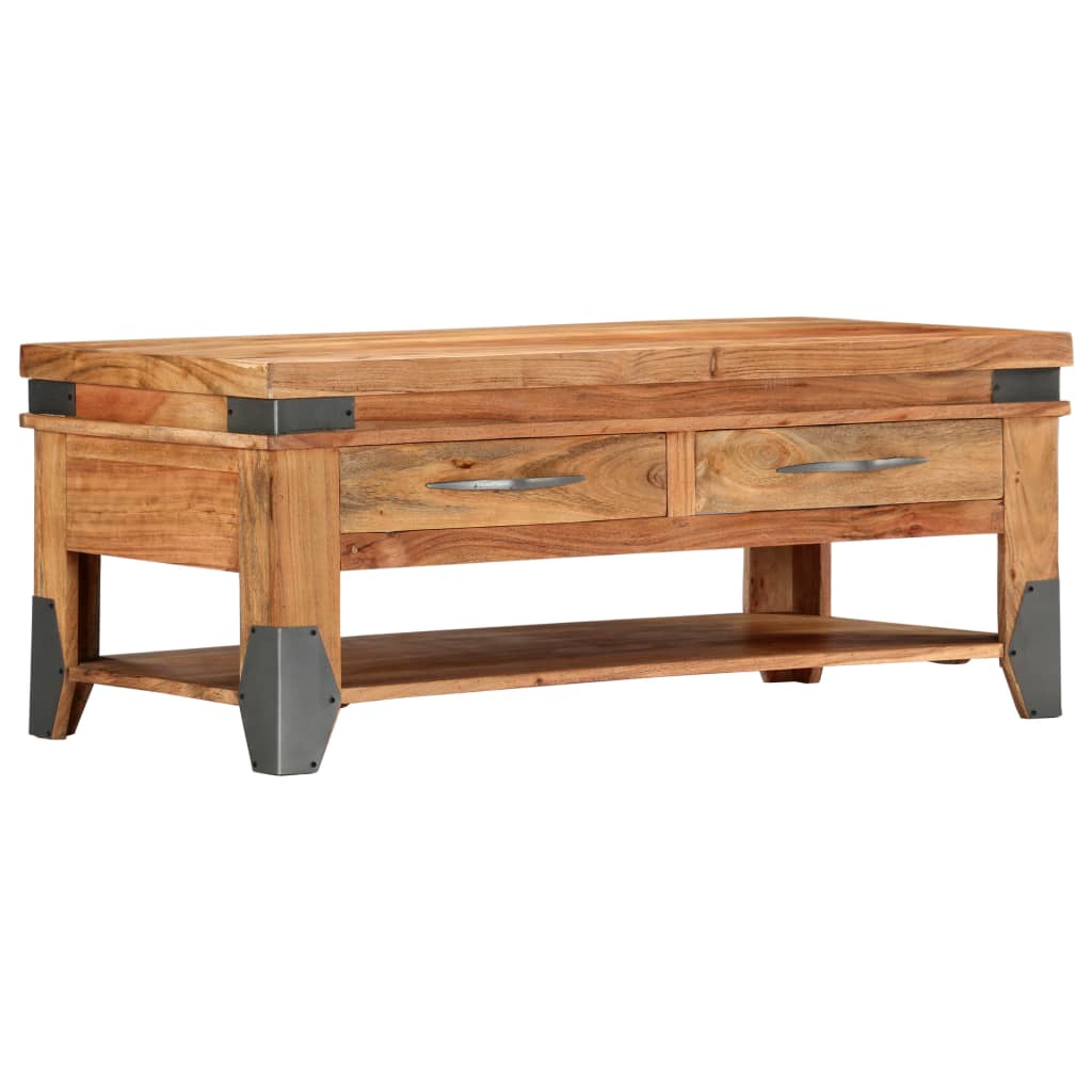 Stolić za kavu od masivnog bagremovog drva 110 x 52 x 45 cm