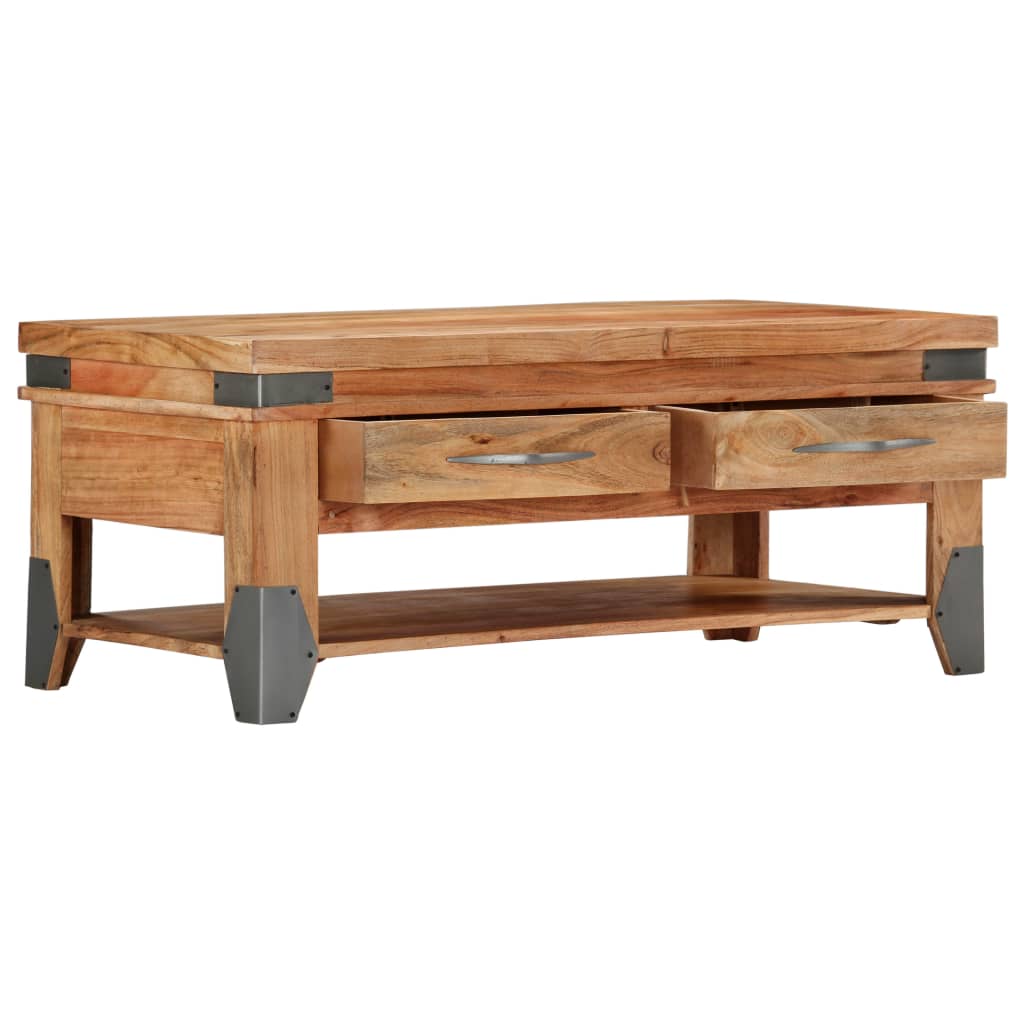 Stolić za kavu od masivnog bagremovog drva 110 x 52 x 45 cm