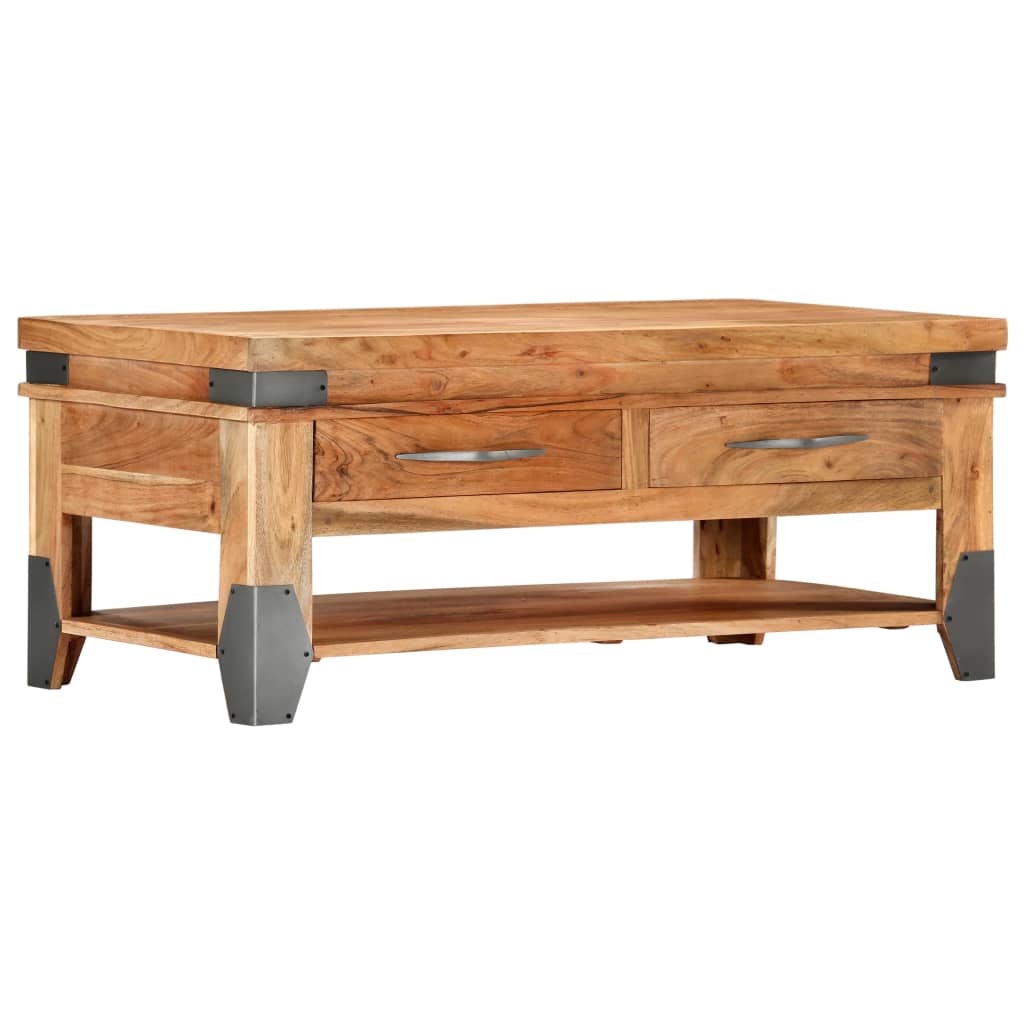 Stolić za kavu od masivnog bagremovog drva 110 x 52 x 45 cm