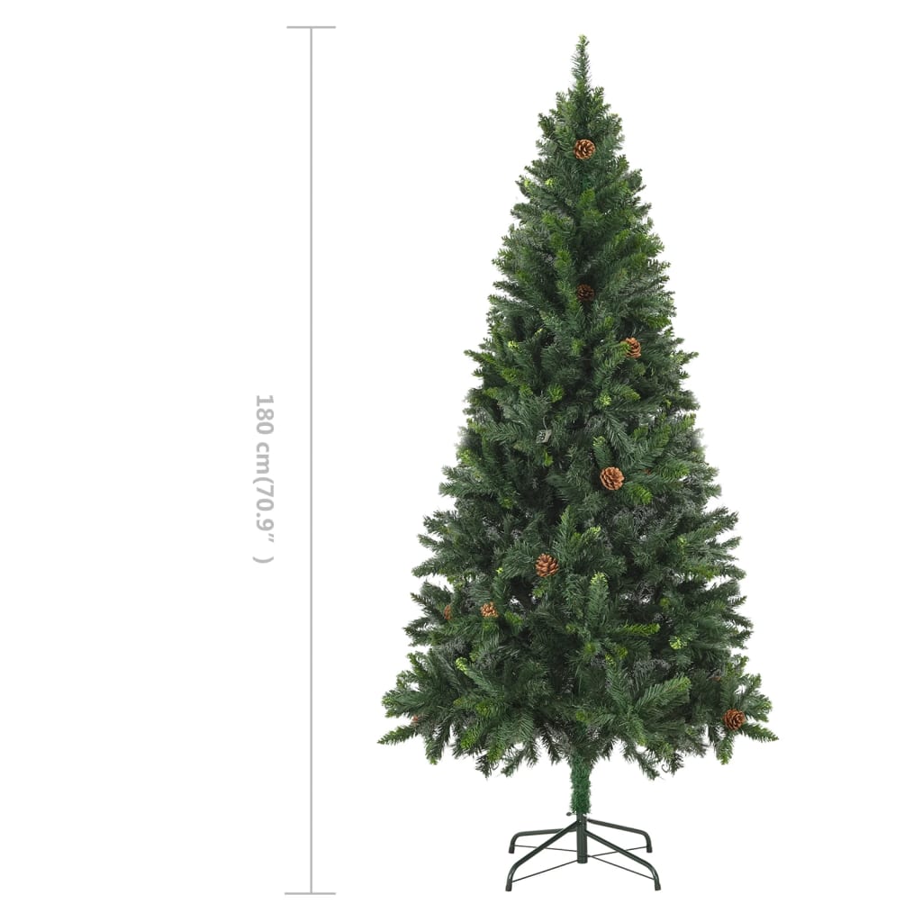Umjetno božićno drvce sa šiškama zeleno 180 cm