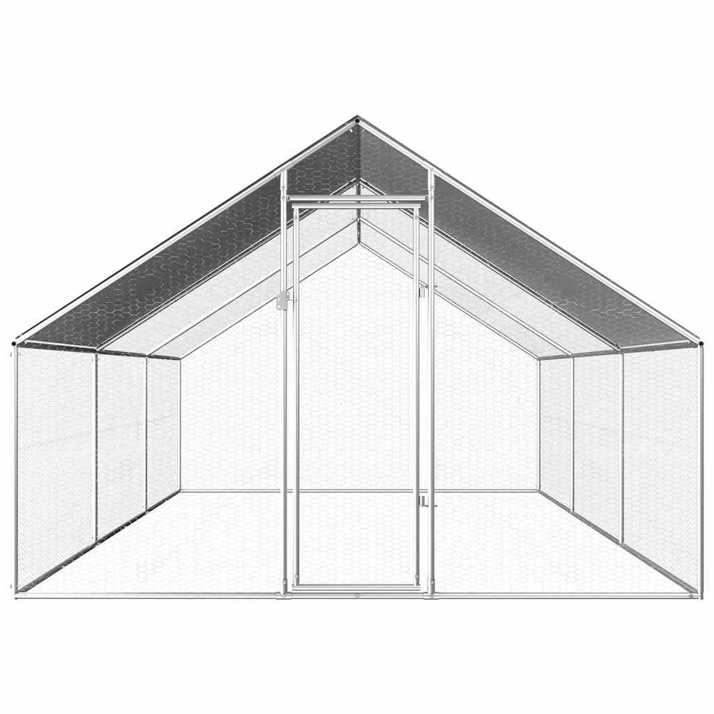 Vanjski kavez za kokoši od pocinčanog čelika 2,75 x 6 x 1,92 m