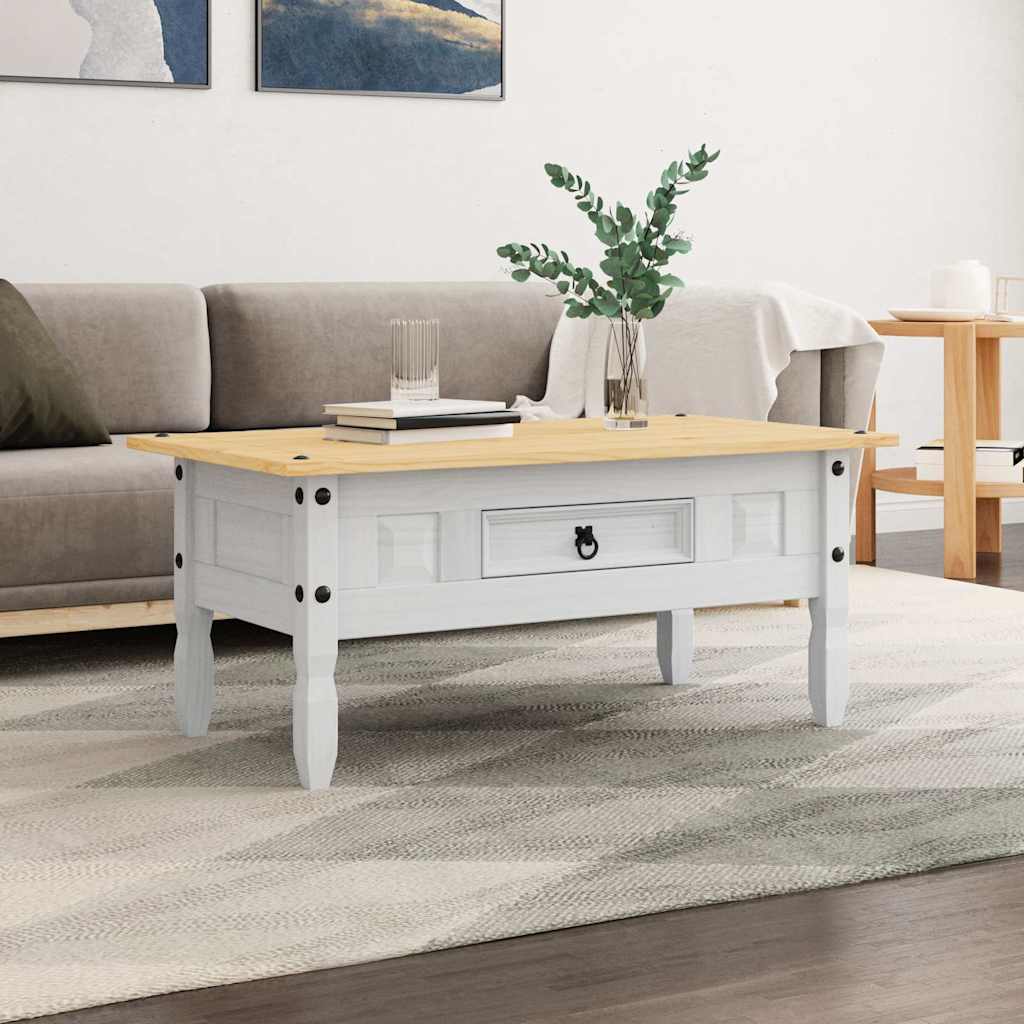 Stolić za kavu od borovine asortiman Corona bijeli 100x55x44 cm