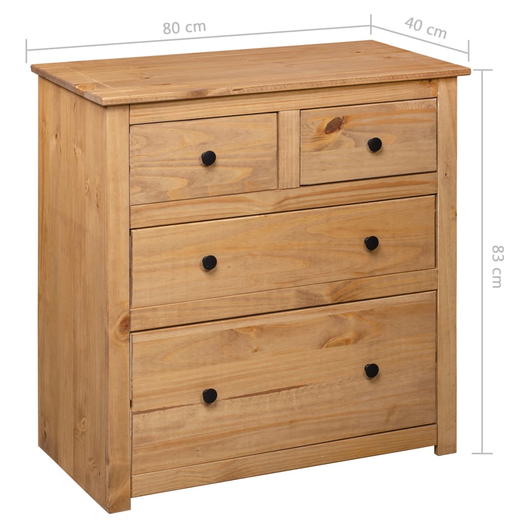 Komoda od borovine 80 x 40 x 83 cm asortiman Panama