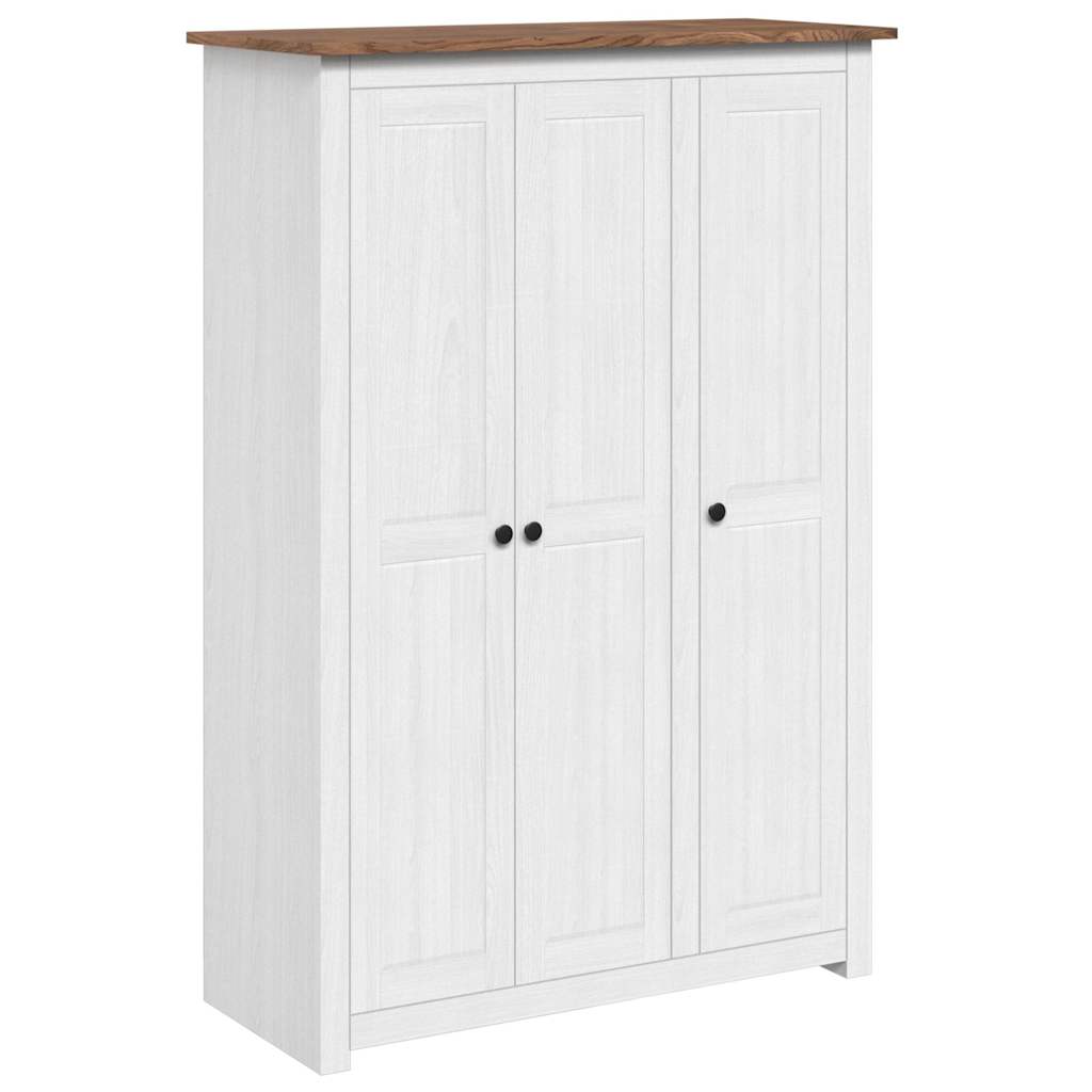 Ormar od borovine s 3 vrata bijeli 118 x 50 x 171,5 cm Panama