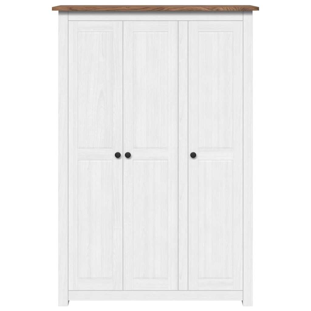 Ormar od borovine s 3 vrata bijeli 118 x 50 x 171,5 cm Panama