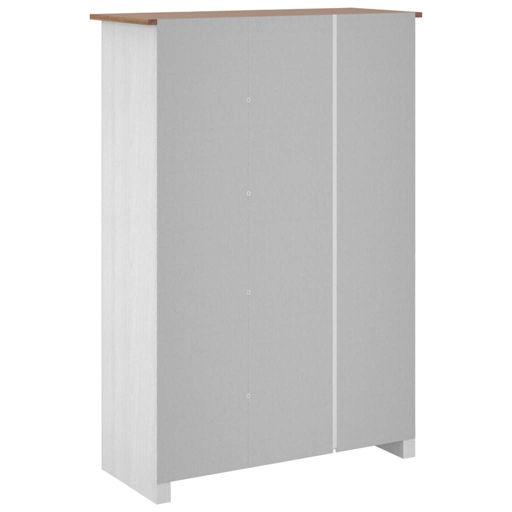 Ormar od borovine s 3 vrata bijeli 118 x 50 x 171,5 cm Panama
