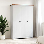 Ormar od borovine s 3 vrata bijeli 118 x 50 x 171,5 cm Panama