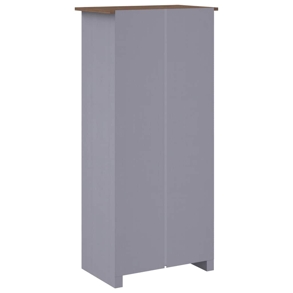 Ormar od masivne borovine sivi 80x50x171,5 cm asortiman Panama