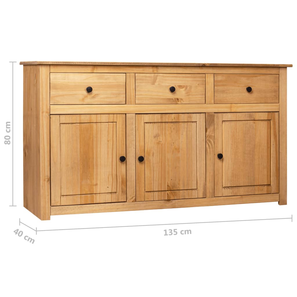 Komoda od masivne borovine 135 x 40 x 80 cm asortiman Panama