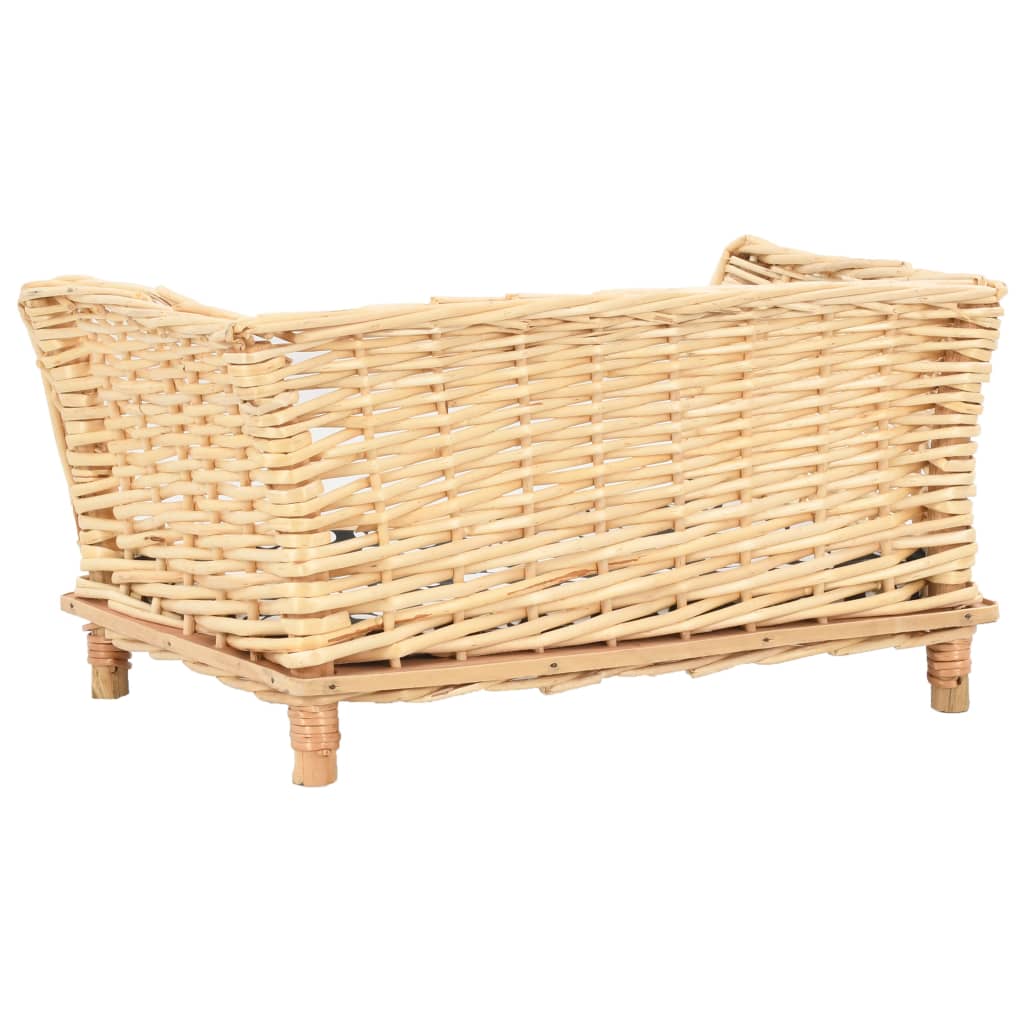 Košara za pse s jastukom 50 x 33 x 30 cm od prirodne vrbe
