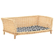 Košara za pse s jastukom 90 x 54 x 35 cm od prirodne vrbe