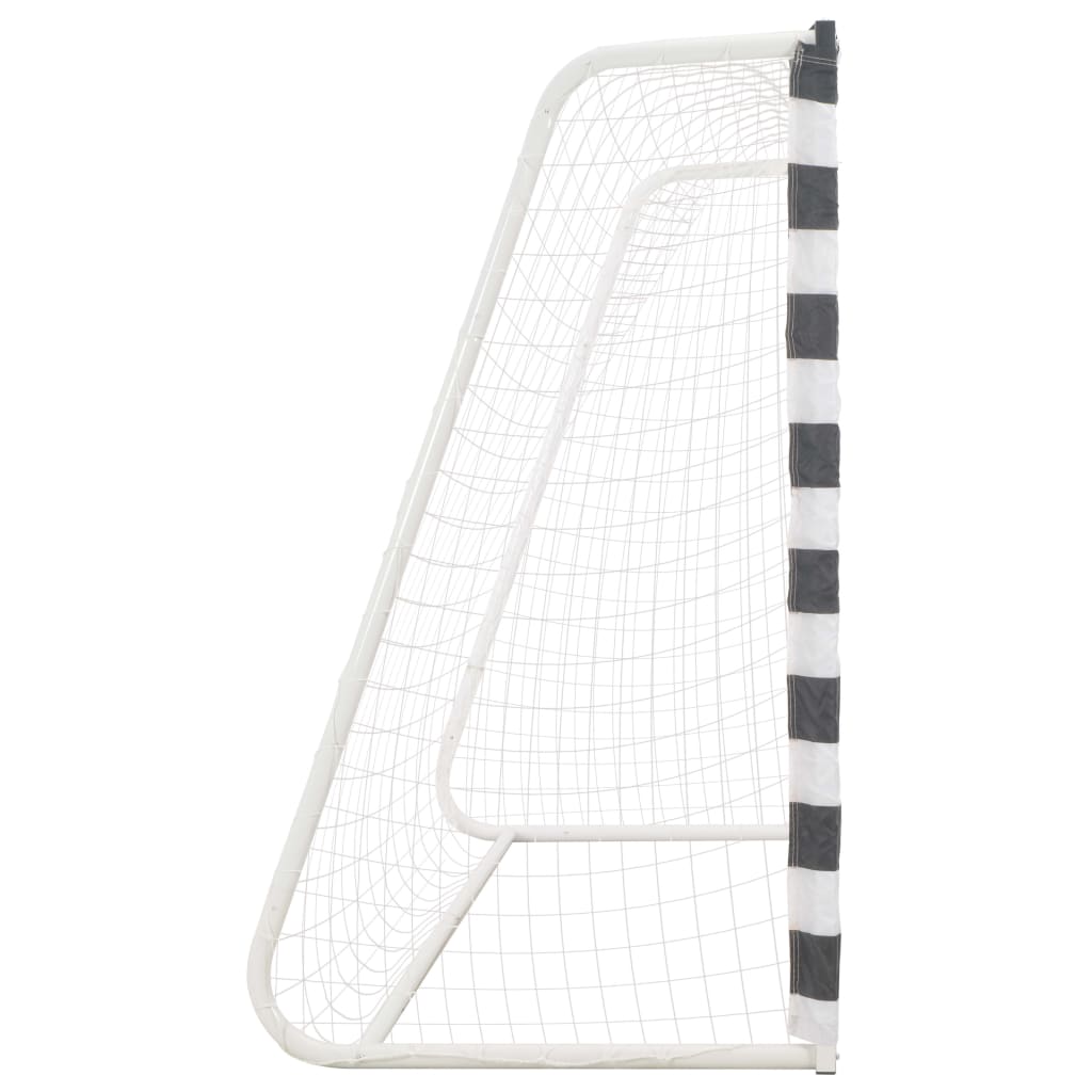 Nogometni gol 300 x 160 x 90 cm metalni crno-bijeli