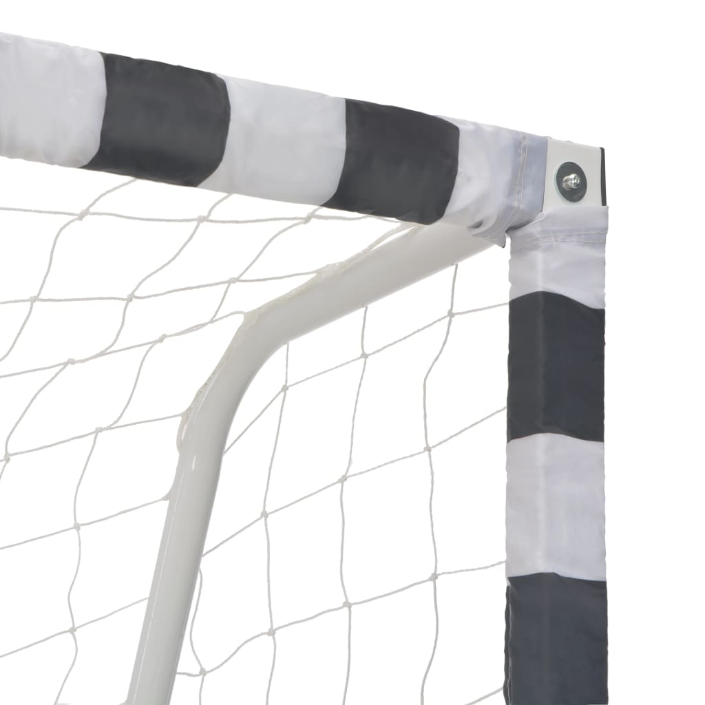 Nogometni gol 300 x 160 x 90 cm metalni crno-bijeli
