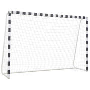 Nogometni gol 300 x 200 x 90 cm metalni crno-bijeli