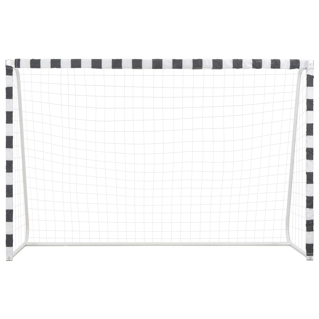 Nogometni gol 300 x 200 x 90 cm metalni crno-bijeli