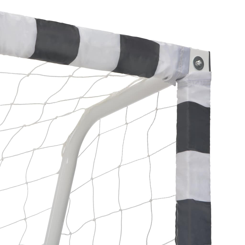 Nogometni gol 300 x 200 x 90 cm metalni crno-bijeli