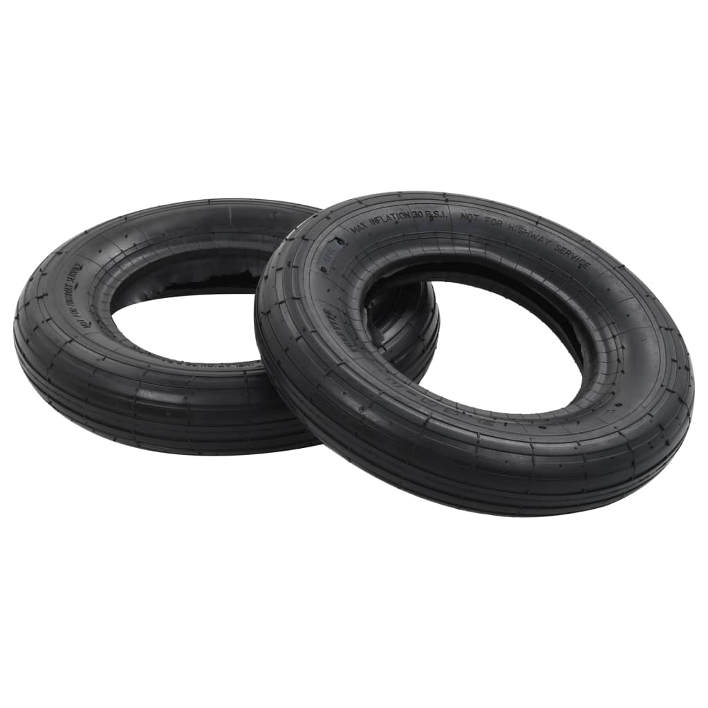 4-dijelni set guma za kolica i zračnica 3.50-8 4PR gumeni