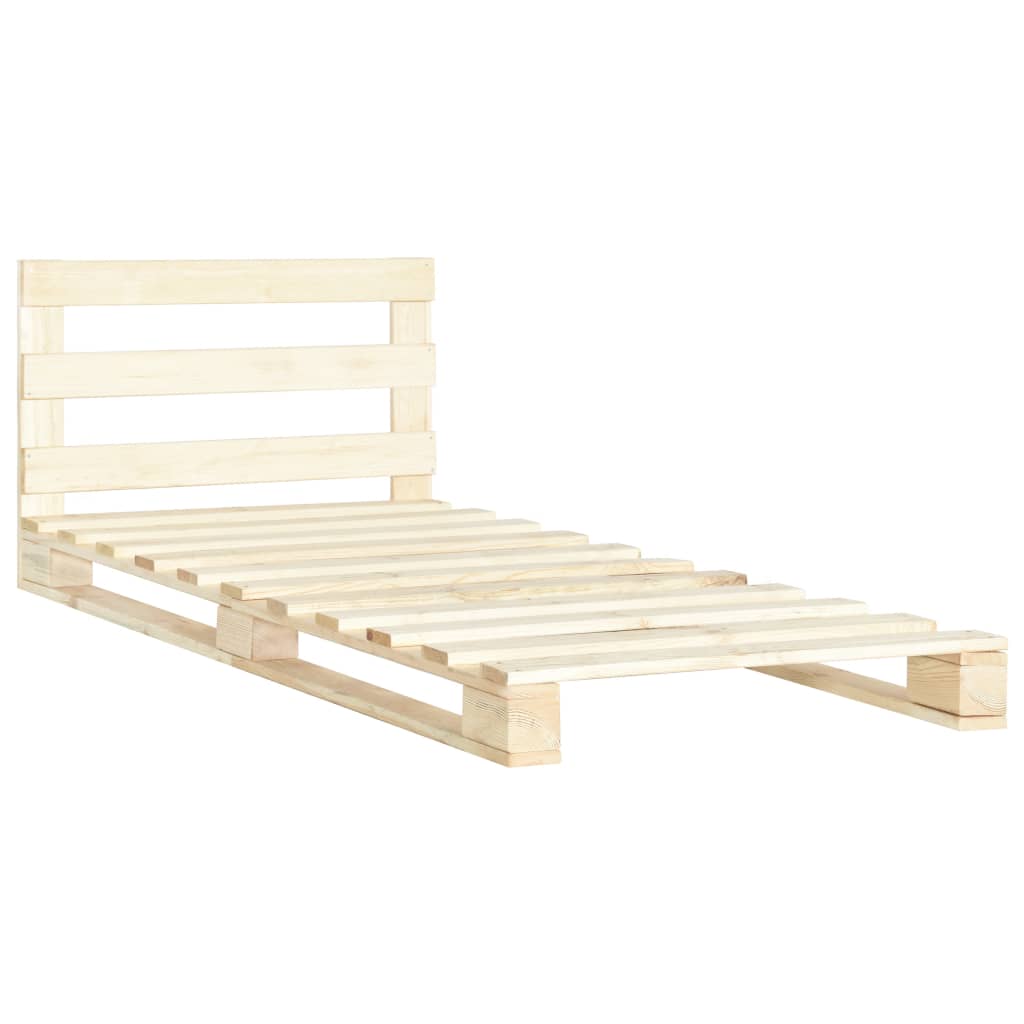 Okvir za krevet od paleta od masivne borovine 100 x 200 cm