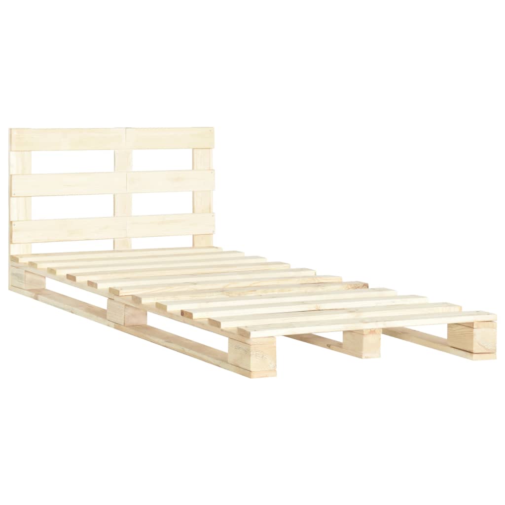Okvir za krevet od paleta od masivne borovine 120 x 200 cm