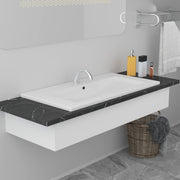 Ugradbeni umivaonik 81 x 39,5 x 18,5 cm keramički bijeli