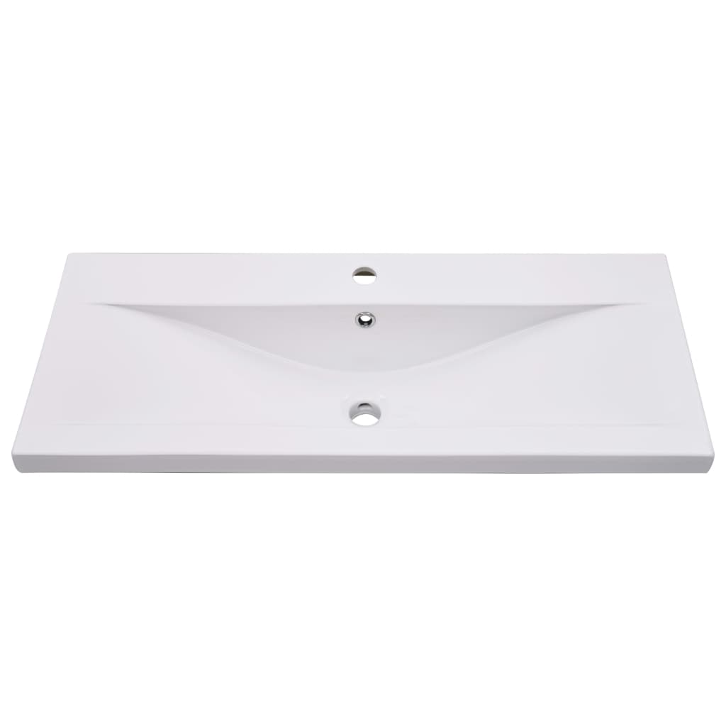 Ugradbeni umivaonik 91 x 39,5 x 18,5 cm keramički bijeli