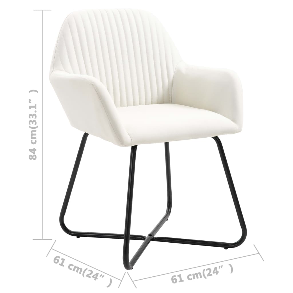 Blagovaonske stolice od tkanine 4 kom krem