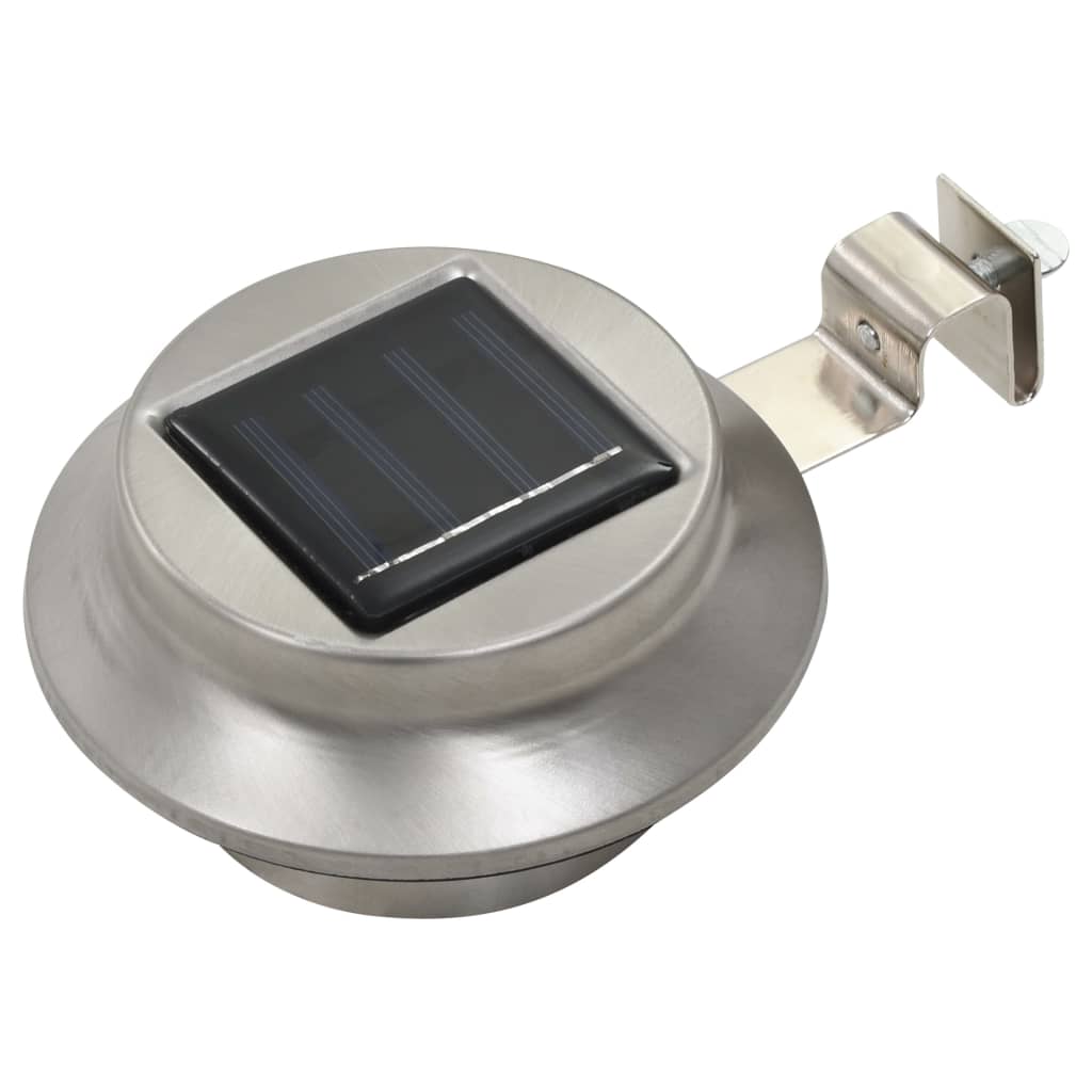 Vanjske solarne svjetiljke 12 kom LED okrugle 12 cm bijele