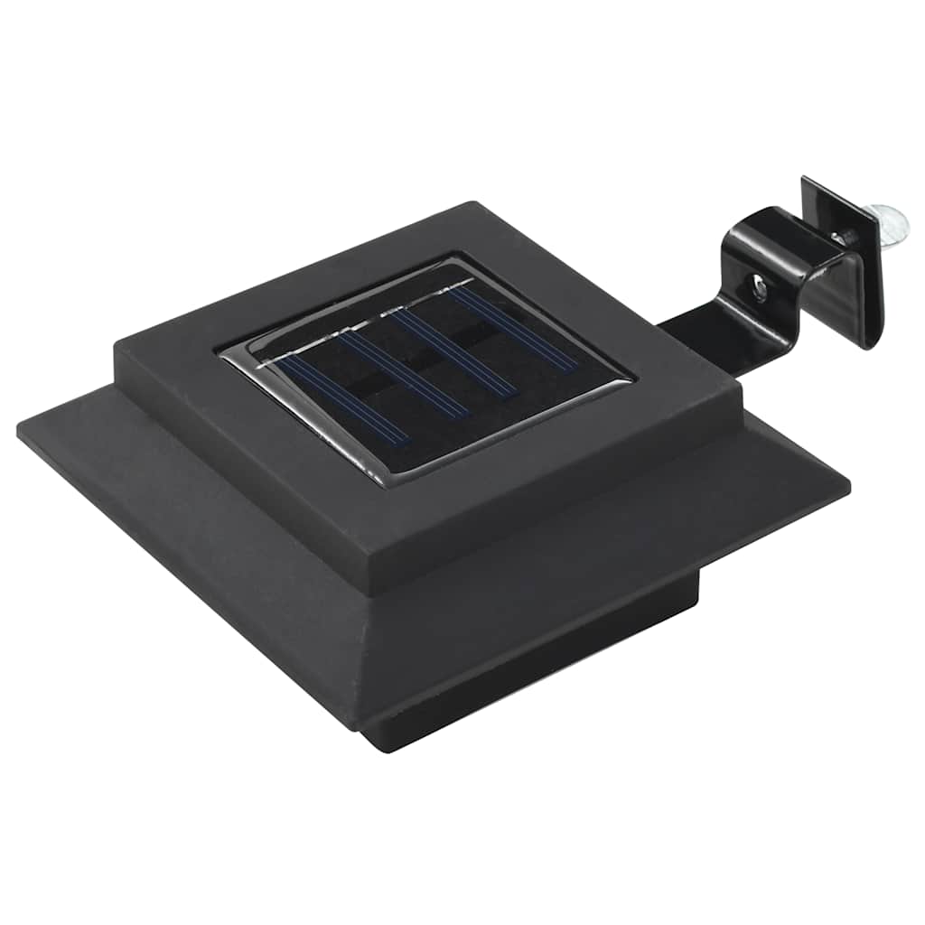 Vanjske solarne svjetiljke 12 kom LED četvrtaste 12 cm crne