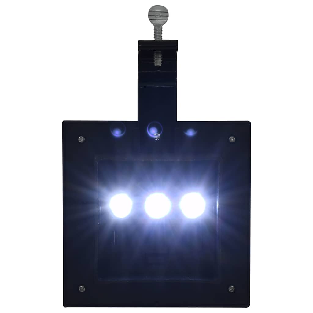 Vanjske solarne svjetiljke 12 kom LED četvrtaste 12 cm crne