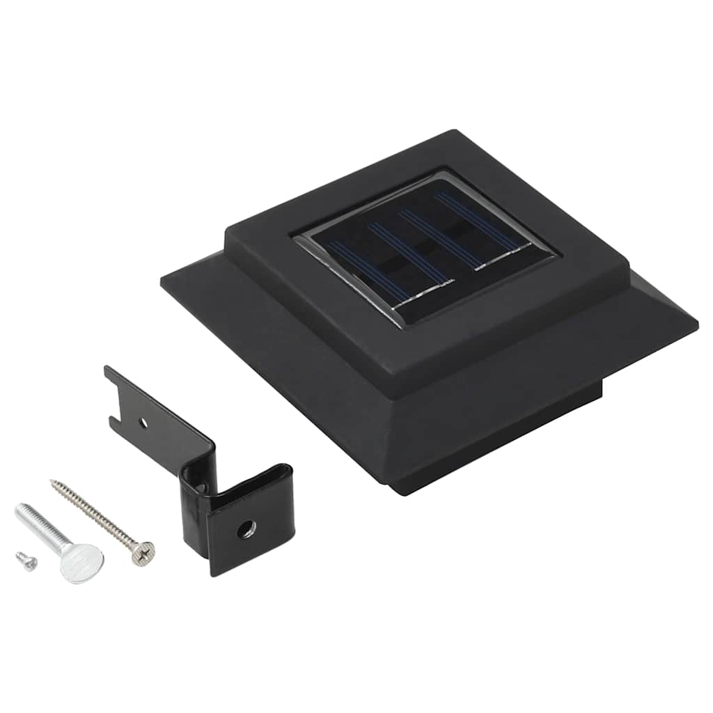 Vanjske solarne svjetiljke 12 kom LED četvrtaste 12 cm crne
