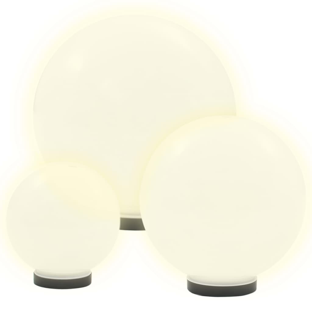 6-dijelni set LED kuglastih svjetiljki 20/30/40 cm PMMA