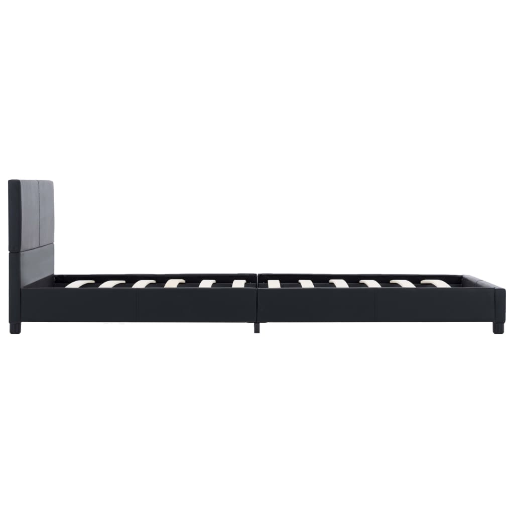 Okvir za krevet od umjetne kože crni 90 x 200 cm