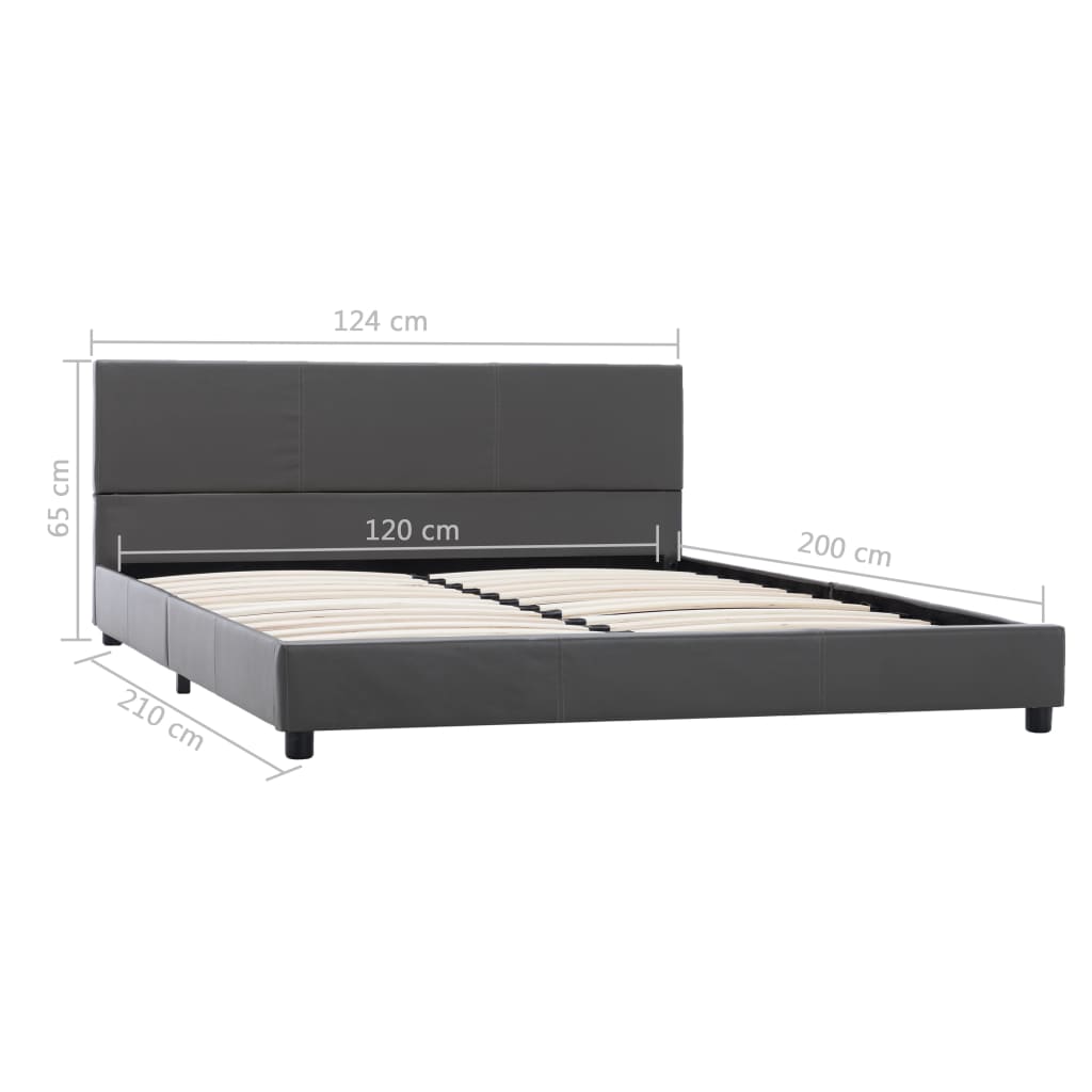 Okvir za krevet od umjetne kože sivi 120 x 200 cm