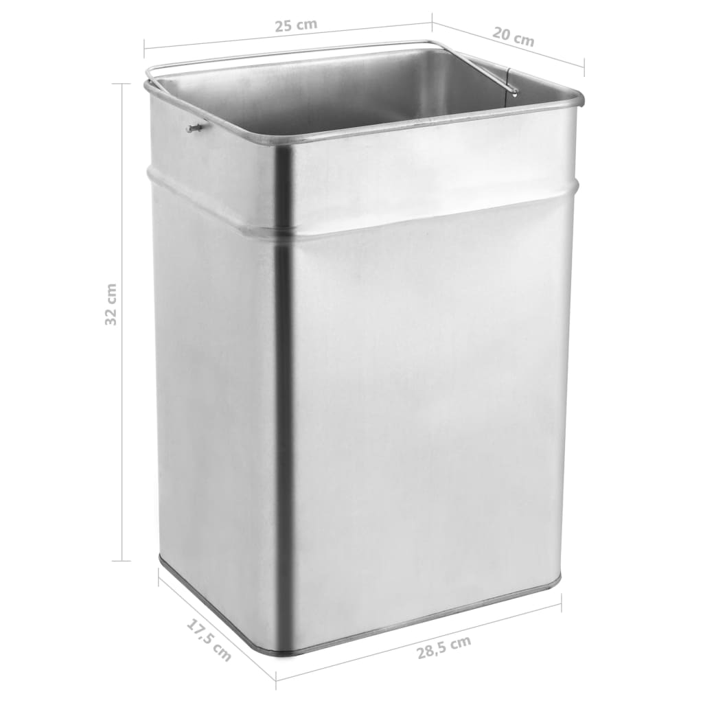 Kanta za smeće s pepeljarom 45 L čelična crna