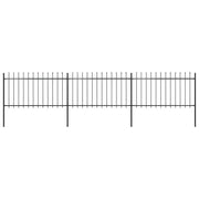 Vrtna ograda s vrhom koplja Čelik 537x100 cm Crna