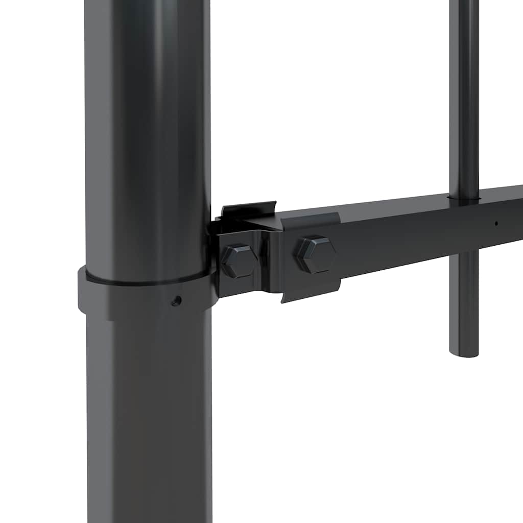 Vrtna ograda s vrhom koplja Čelik 714,5 x 150 cm Crna