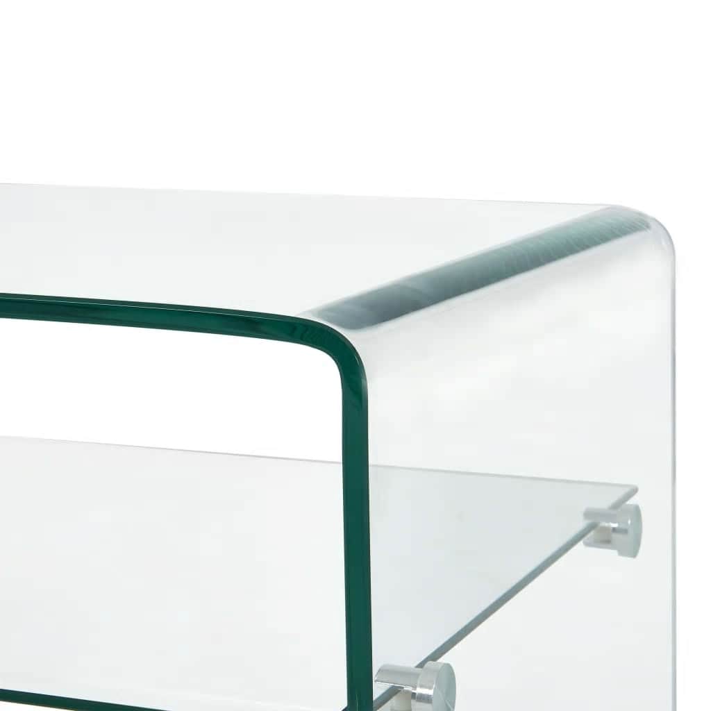 Stolić za kavu prozirni 98 x 45 x 31 cm od kaljenog stakla