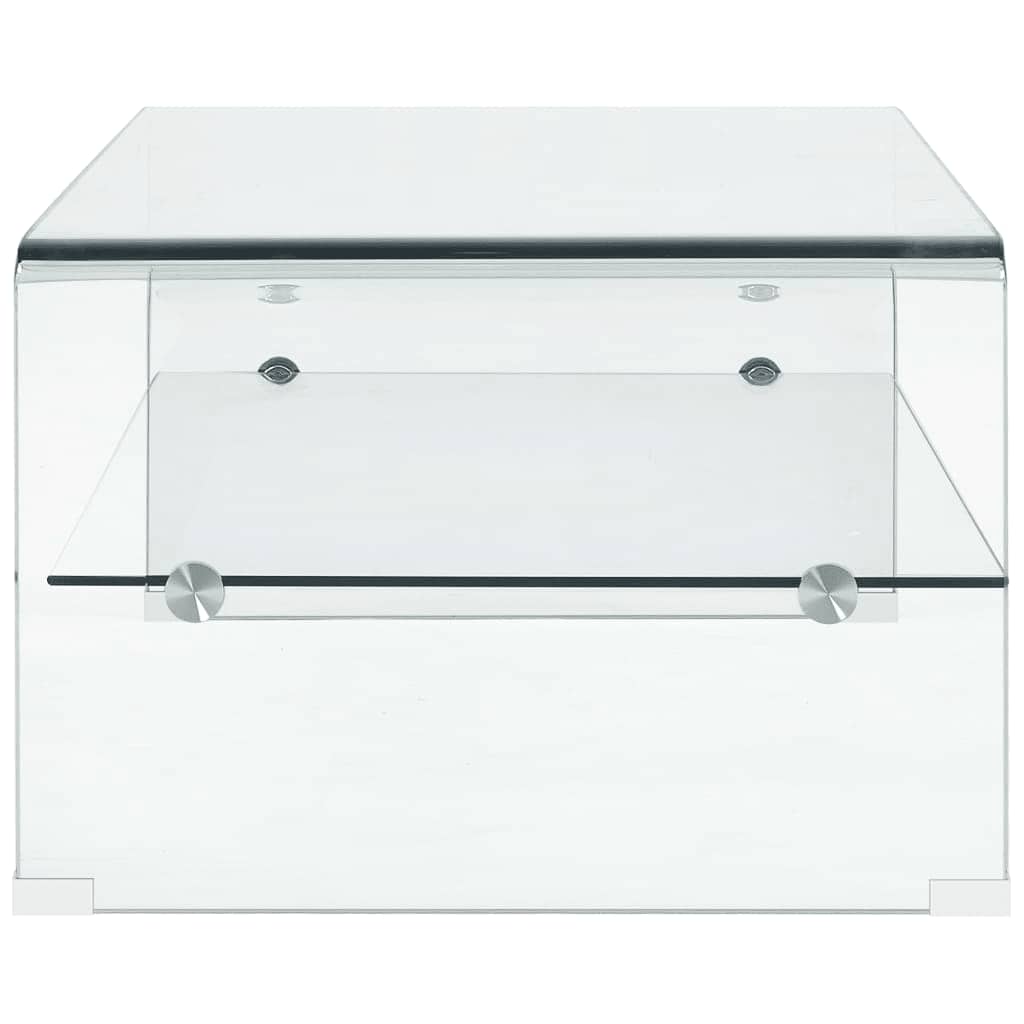 Stolić za kavu prozirni 98 x 45 x 31 cm od kaljenog stakla