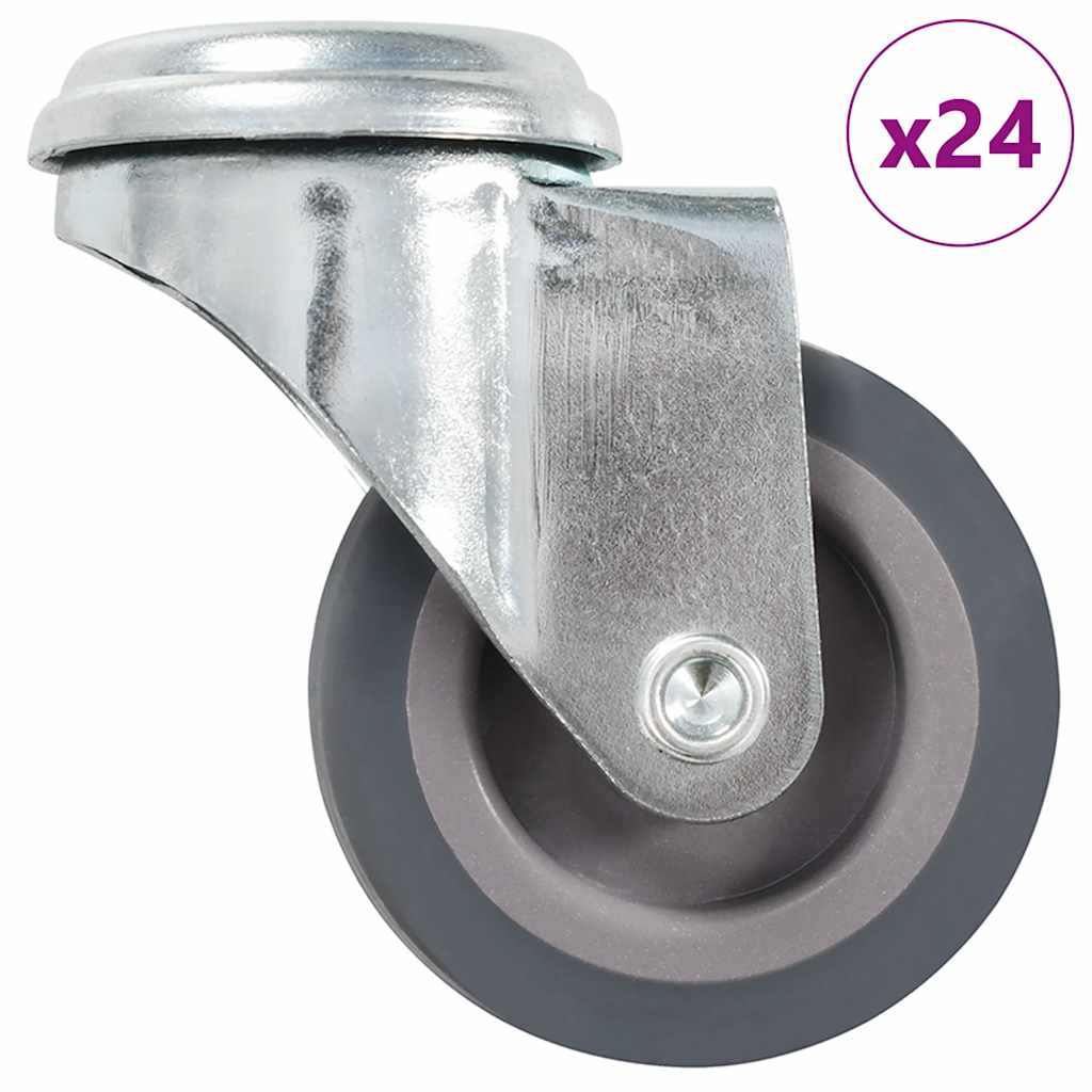 24 kom. okretnih kotačića s rupom za vijke 50 mm